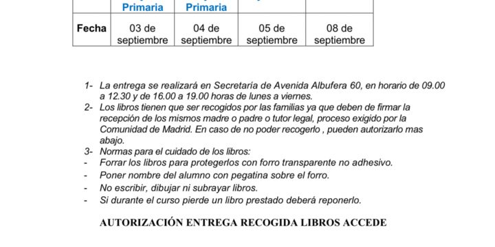 ENTREGA DE LIBROS ACCEDE 3º DE PRIMARIA A 4º ESO