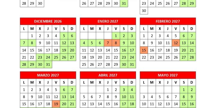 CALENDARIO ESCOLAR CURSO 2026/2027
