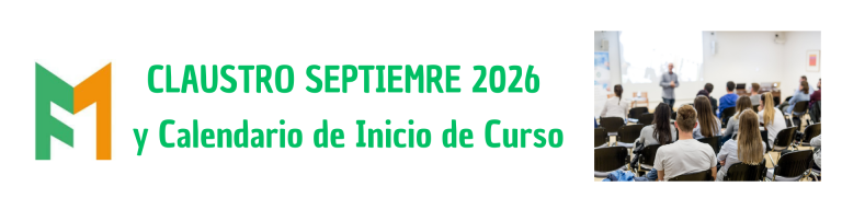 Claustro Septiembre 2026 y Calendario de Inicio de Curso