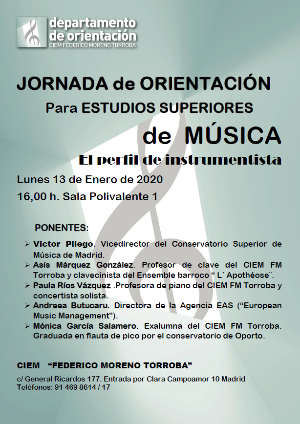 Cartel Jornada Orientación Estudios Superiores