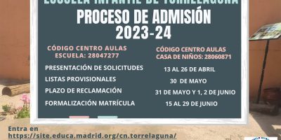 Proceso de admisión curso 2023-24