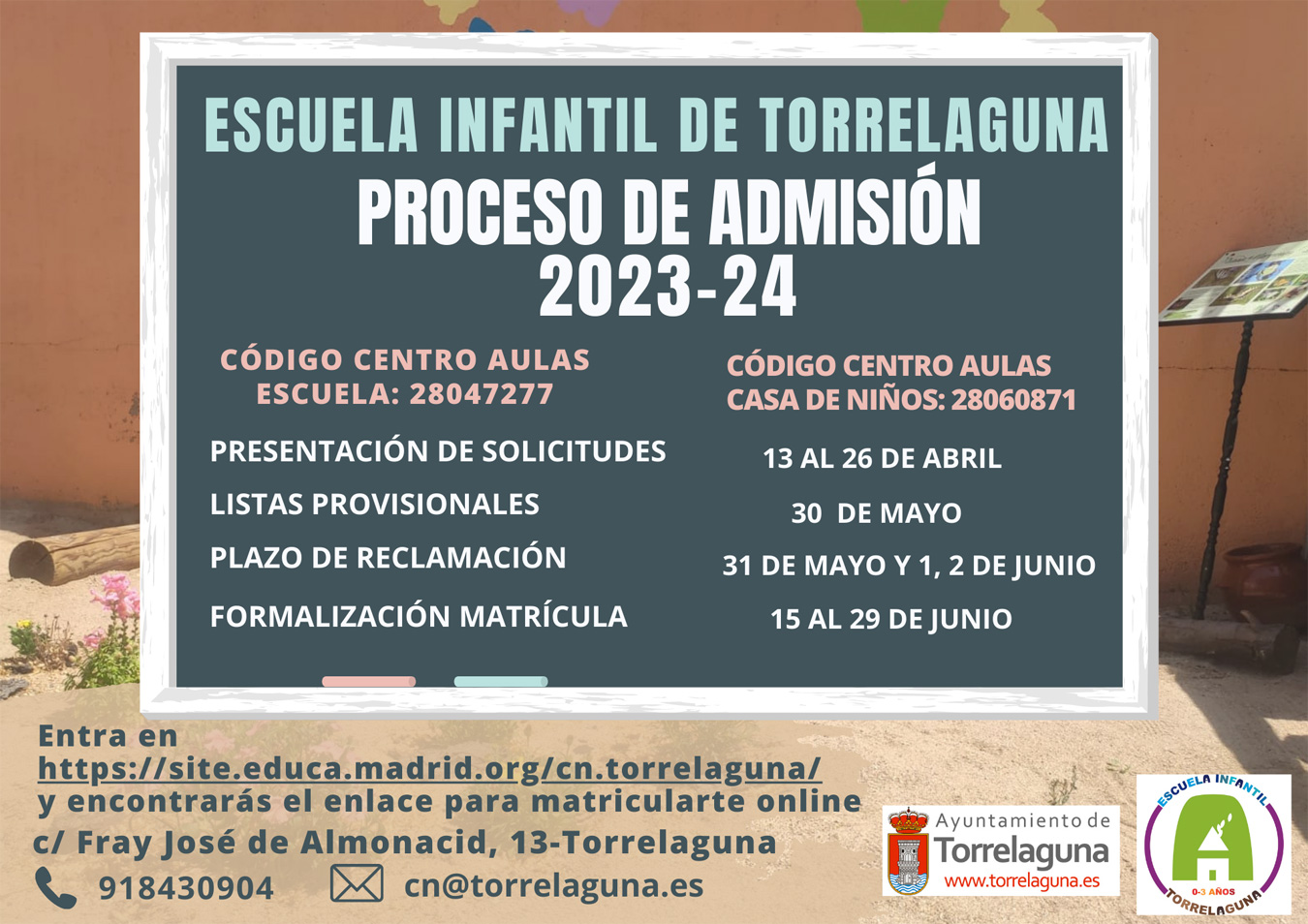 Proceso de admisión curso 2023-24