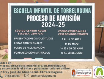 Proceso de admisión curso 2024-25