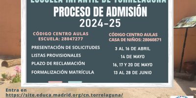 Proceso de admisión curso 2024-25