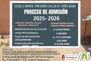 Proceso de admisión curso 2025-26