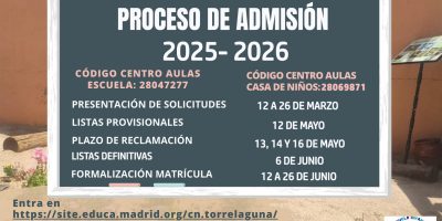 Proceso de admisión curso 2025-26