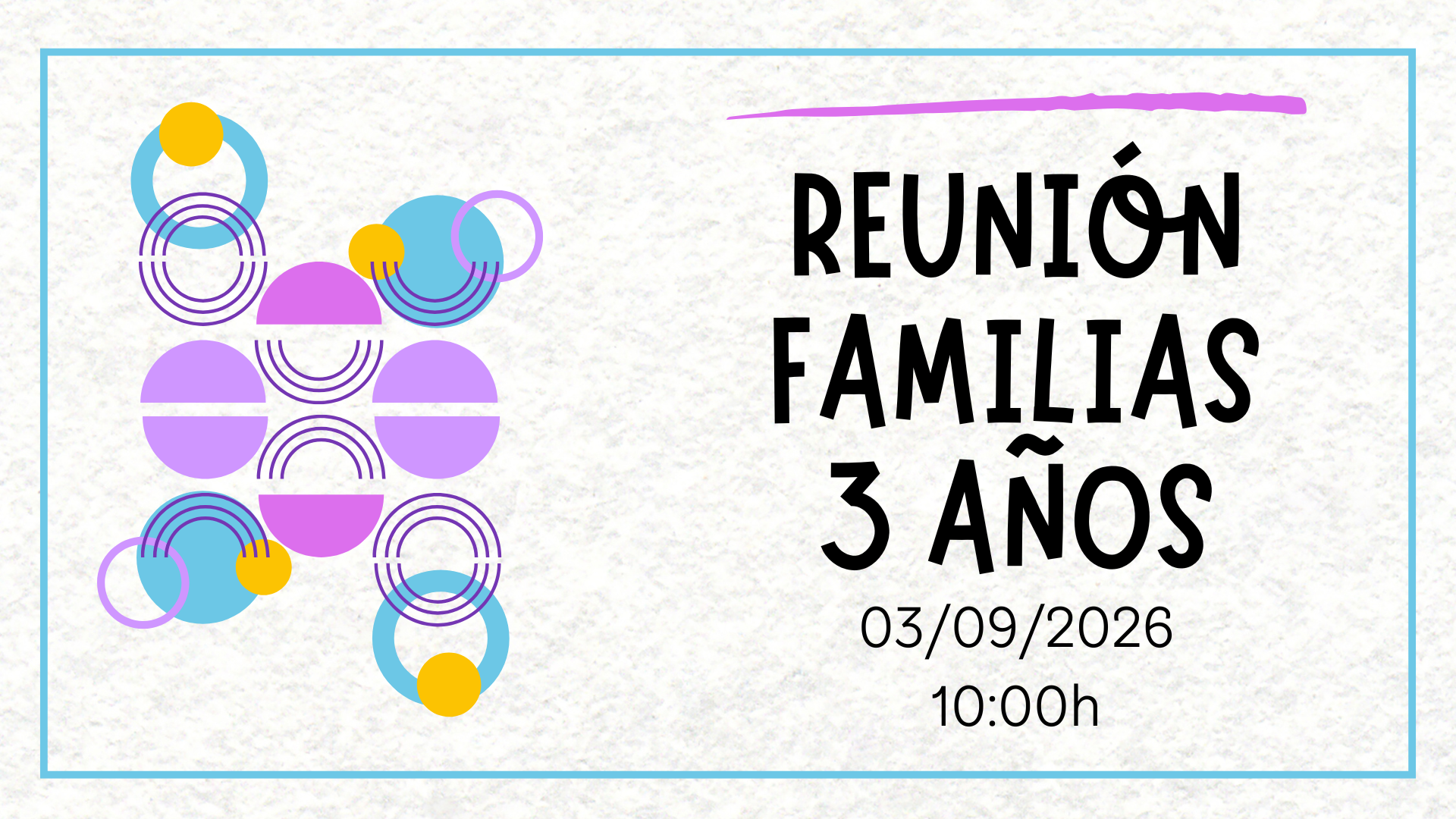 Reunión familias 3 años. SEPTIEMBRE