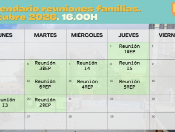 ¡ATENCIÓN! Cambios reuniones generales.