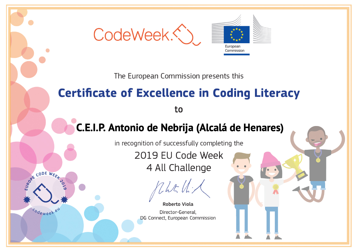 CodeWeek nos otorga el Certificado de excelencia