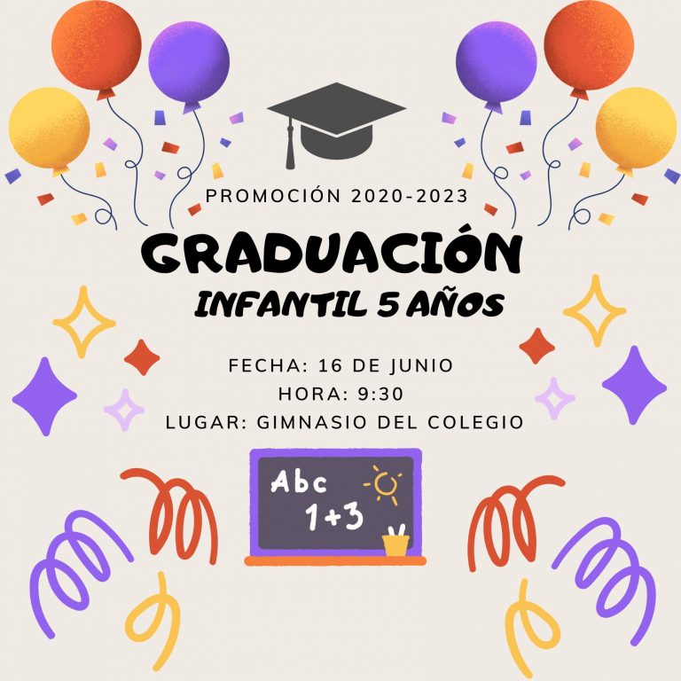 Graduación de nuestros alumnos y alumnas de Infantil 5 años.