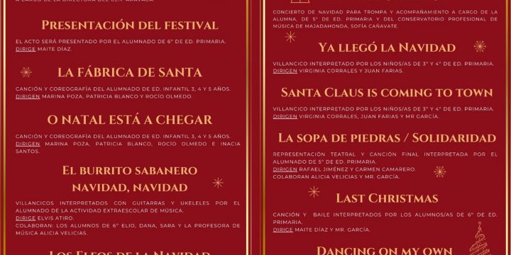 EL CEIP ARAVACA CELEBRA SU FESTIVAL DE NAVIDAD