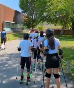 Aprendiendo y practicando Roller Ski (5 de junio)