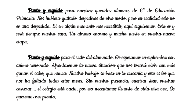 Punto y seguido.