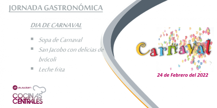 Jornada gastronómica de Carnaval en el comedor escolar.