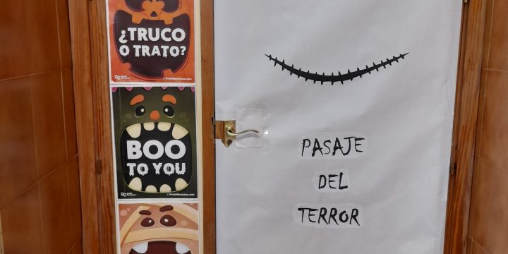 Exposición de calabazas e invitación al Pasaje del Terror.