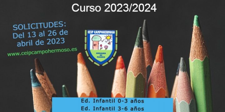 Admisión de alumnos curso 2023/2024.