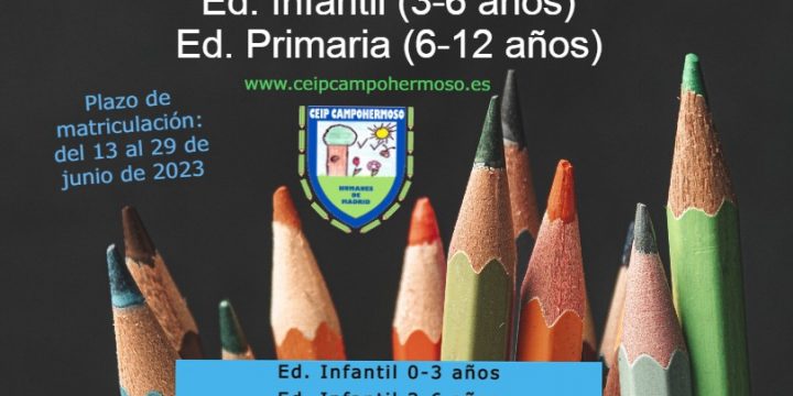 Inicio del período de matriculación.