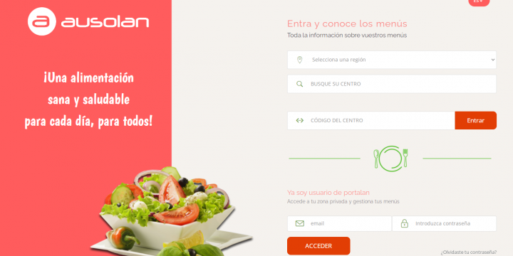 Menú del comedor del mes de marzo.