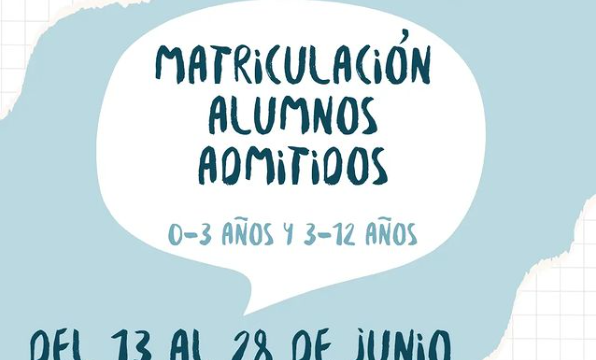 Inicio del plazo de matriculación.
