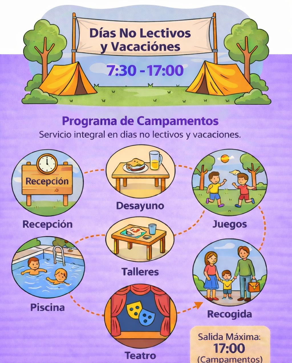 Horario de campamentos urbanos