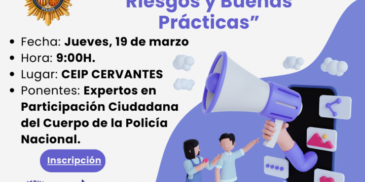 Charla-coloquio: «Nuestros hijos en la red: Riesgos y Buenas Prácticas
