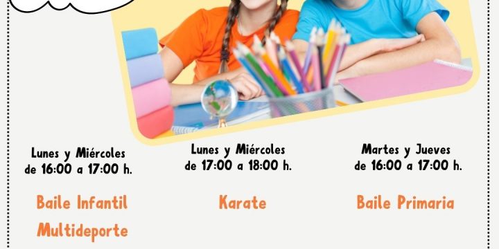 Actividades extraescolares del AMPA. ¡Ya puedes apuntarte!