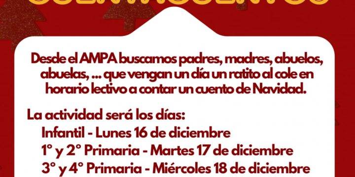  ¡Se Busca Cuentacuentos Navideños!