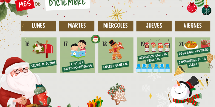 PROGRAMACIÓN ÚLTIMA SEMANA DE DICIEMBRE