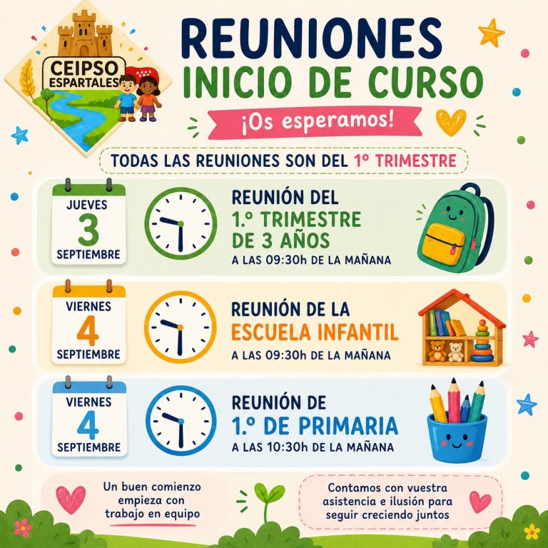 REUNIONES INFORMATIVAS INICIO DE CURSO