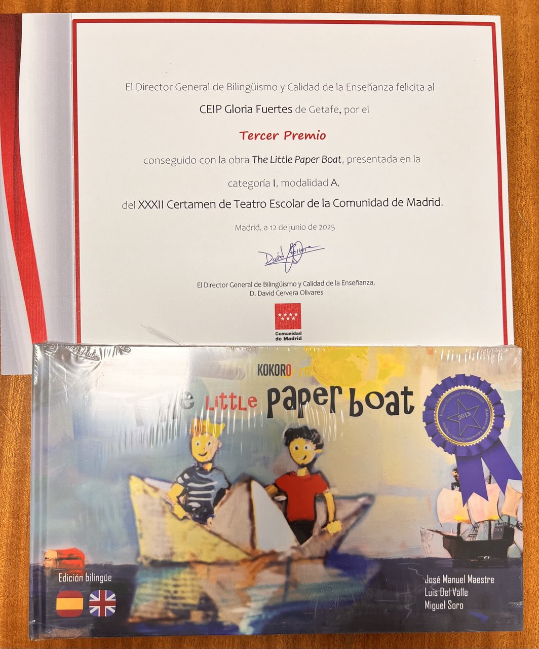 The Little Paper Boat, tercer premio en la modalidad A (Categoría I) en el Certamen de Teatro Escolar 2024-2025