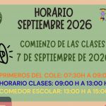 Cartel Horario Septiembre 2026
