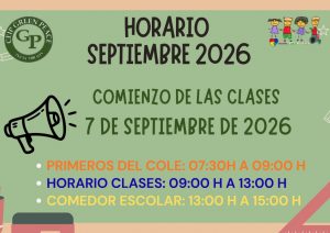 Cartel Horario Septiembre 2026