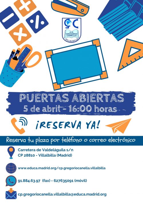 JORNADA PUERTAS ABIERTAS 5 DE ABRIL