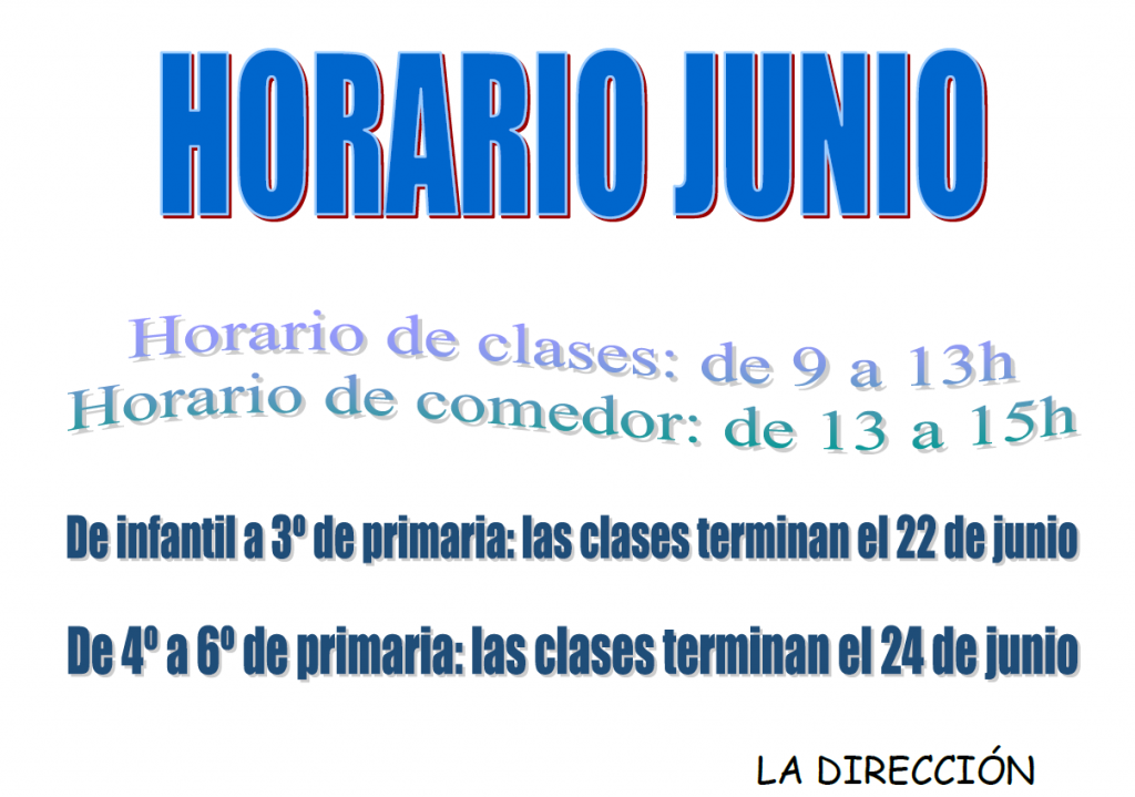 HORARIO JUNIO