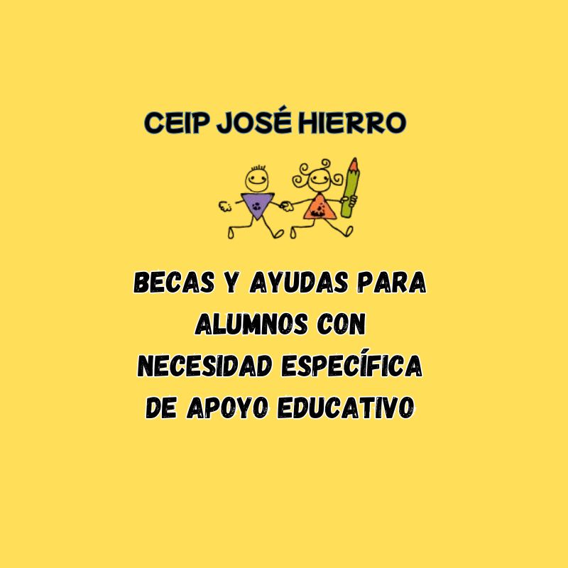 Becas y ayudas para alumnos con necesidad específica de apoyo educativo