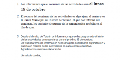 Avisos importantes
