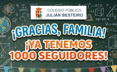 ¡Gracias, Familias!. Ya tenemos 1000 seguidores en Instagram