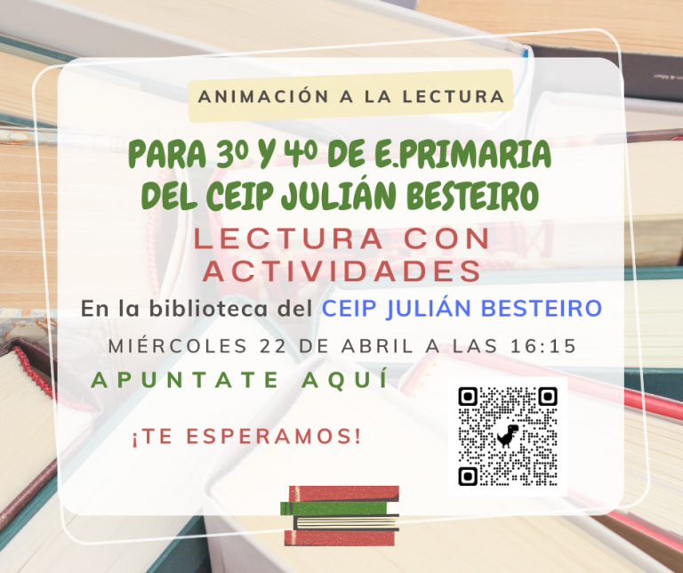 Animación lectora 3º y 4º, 22 abril