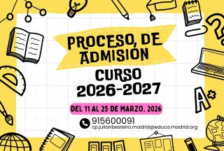 PROCESO DE ADMISIÓN CURSO 2026-2027