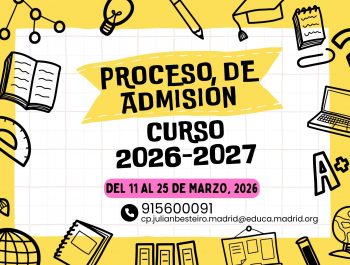 PROCESO DE ADMISIÓN CURSO 2026-2027