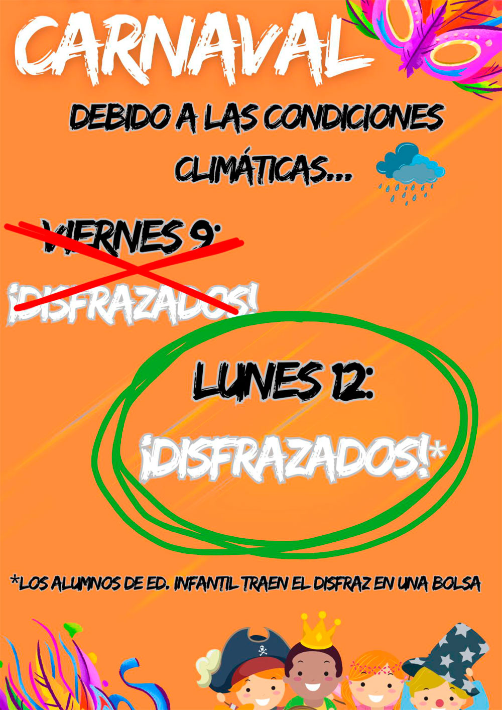 CARNAVAL – Condiciones climáticas