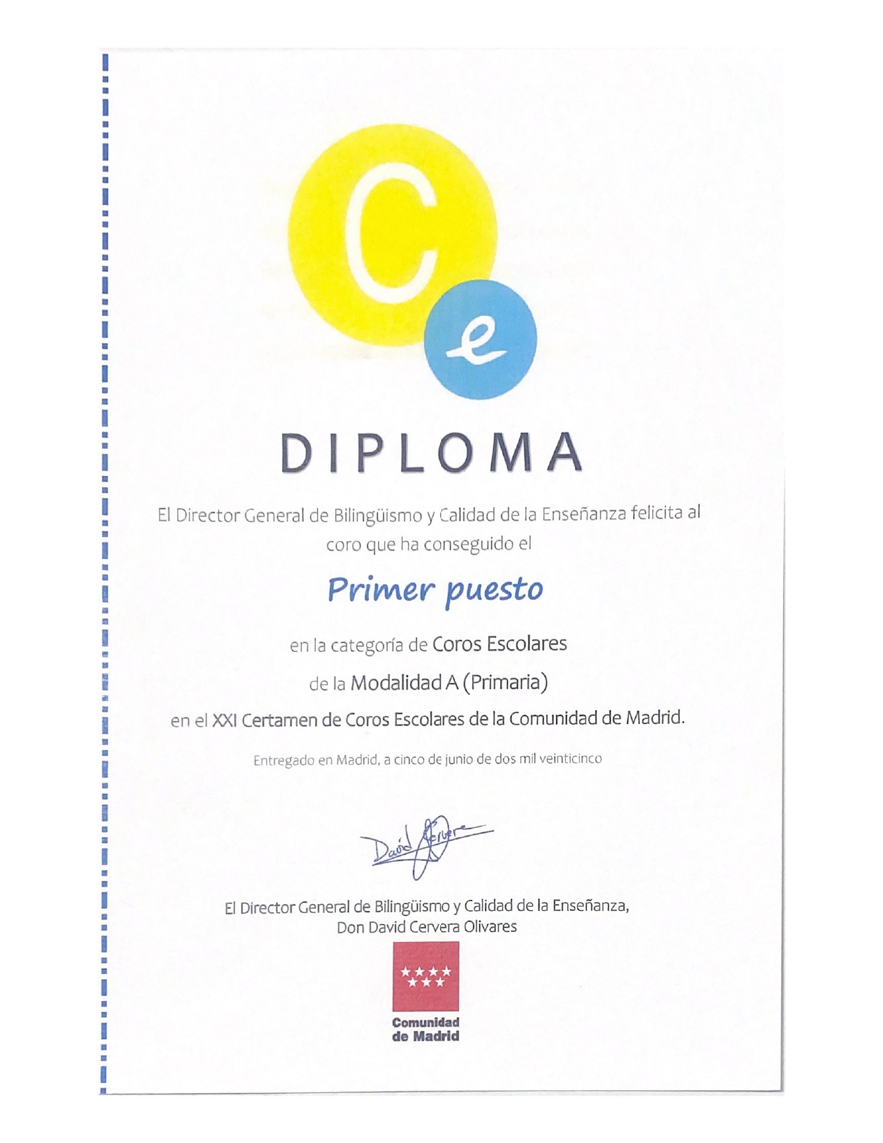 XXI Certamen de Coros Escolares de la CAM