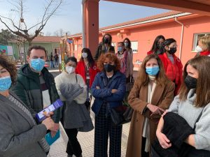 Personalidades asistentes al acto. CEIP Navahonda