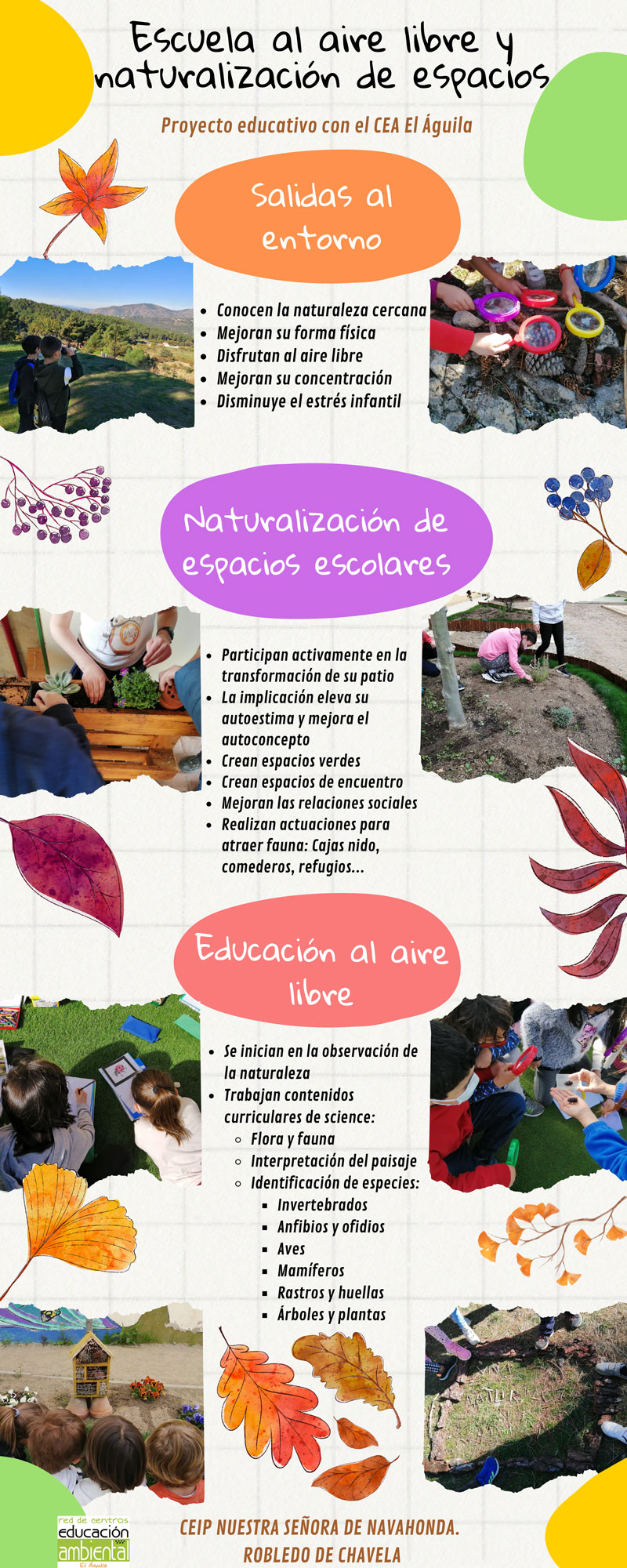 Centro de Educación Ambiental (C.E.A.) El águila. CEIP. Navahonda.