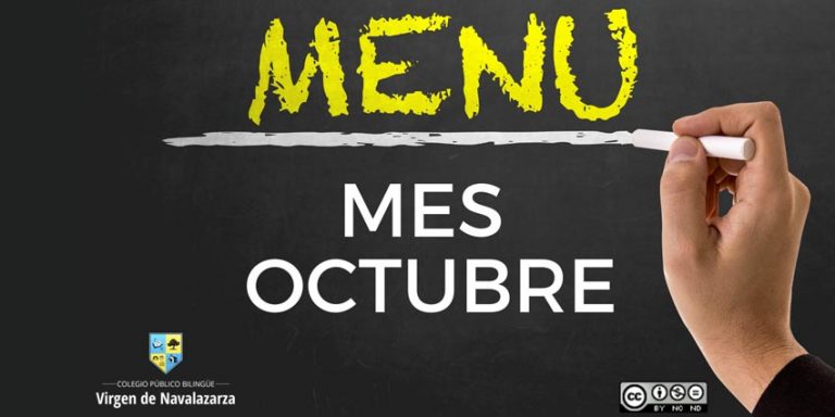 Menú del comedor escolar | Octubre