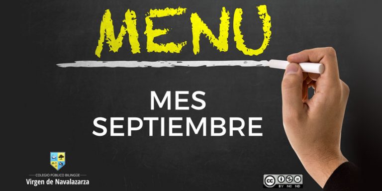 Menús del comedor del mes de septiembre
