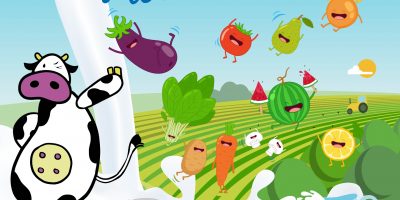 Programa escolar de consumo de frutas, hortalizas y leche.