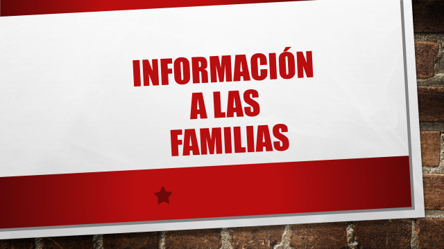 Información para las familias