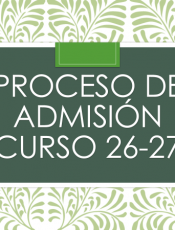 Proceso de admisión – Curso 26-27