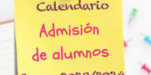 Calendario de admisión de alumnado